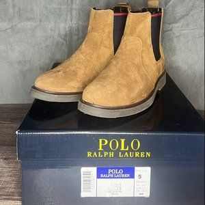 Polo Ralph Lauren Kids' Glaston Suede Boot In Snuff Suede